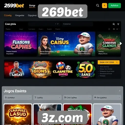 Navegação intuitiva no site de jogos 269bet